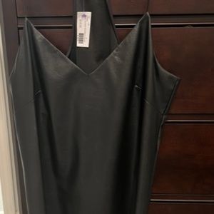 Lavender Brown Faux Leather Top